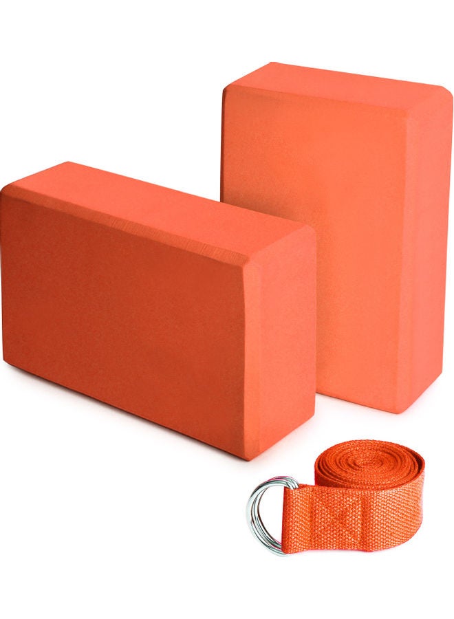 Generic 2-Piece EVA Yoga Blocks With Strap 23x15cm  - Image 4