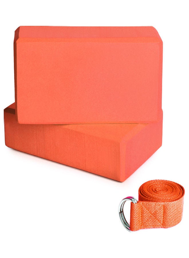 Generic 2-Piece EVA Yoga Blocks With Strap 23x15cm  - Image 5
