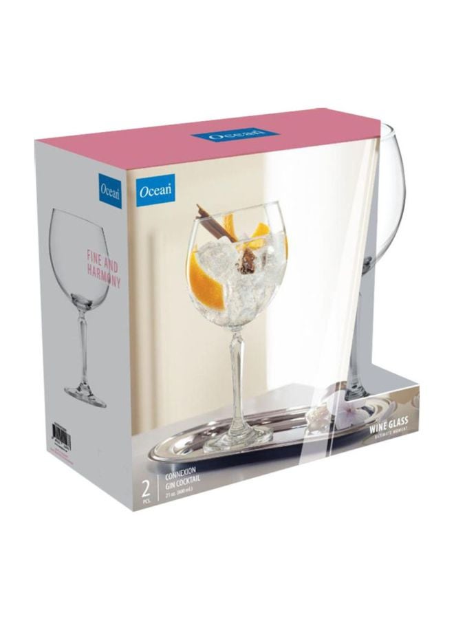 أوشن طقم كؤوس كوكتيل كونكسون ستيم وير مكون من قطعتين شفاف 600ملليلتر - Image 3