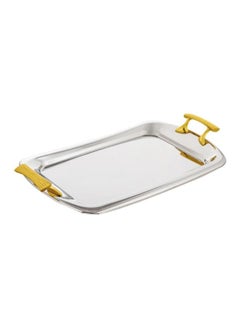 REGENT Onda Rectangular Tray Silver/Gold 49x28cm  - Image 1