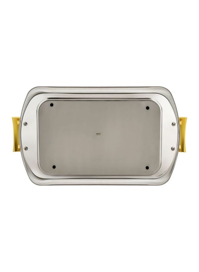 REGENT Onda Rectangular Tray Silver/Gold 49x28cm - Image 3