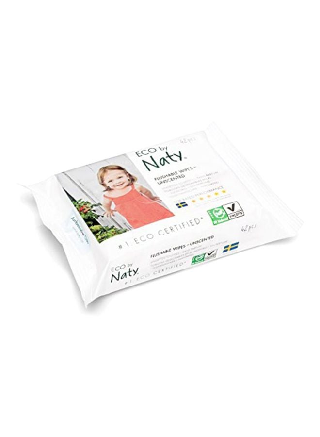 Naty Pack Of 12 Flushable Baby Wipes, 504 Count - Image 3