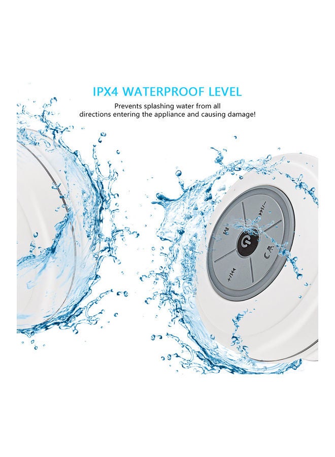 Mini Bluetooth Waterproof Speaker White - Image 2
