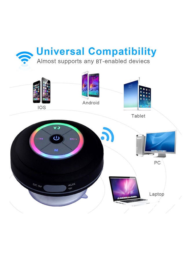 Mini Wireless BT Waterproof Speaker Black  - Image 2