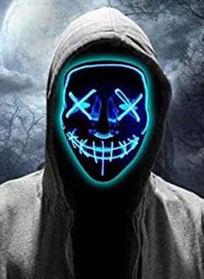 Beauenty - EL Wire LED Halloween Glowing Mask 16 x 19.5inch - Image 1
