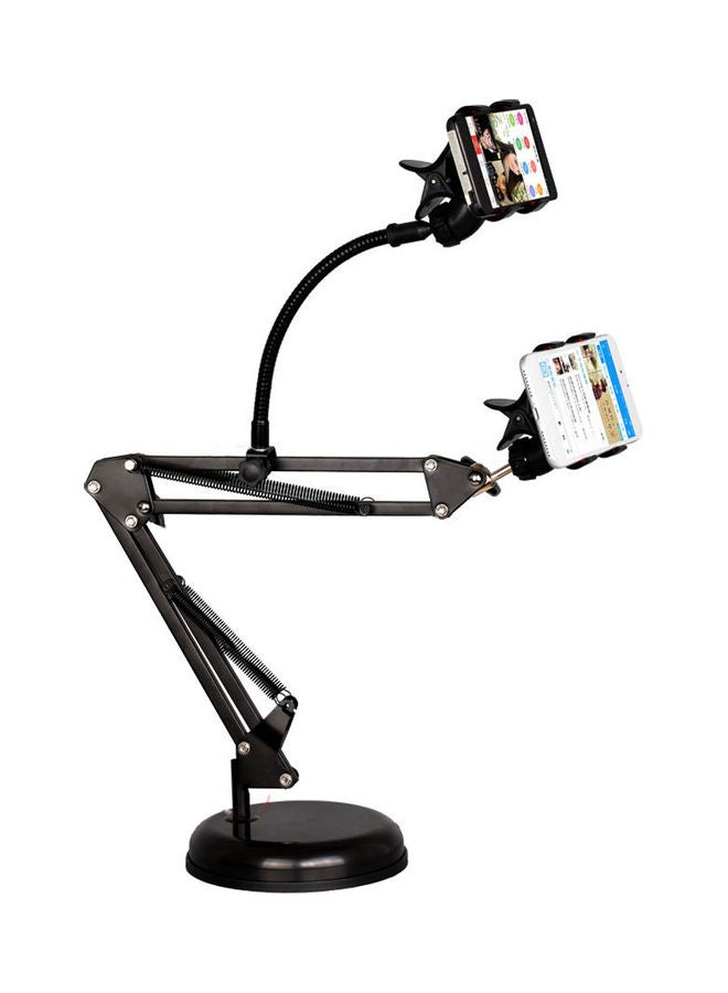 Generic Dual Mobile Phone Broadcast Holder Black  - Image 1