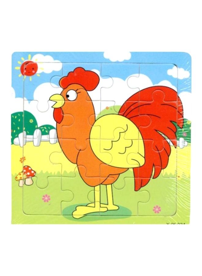 بيوينتي لعبة بازل خشبية لتركيب الصور المقطعة مكونة من 16 قطعة 16x16سم - Image 1