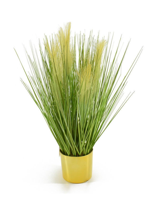 DRAMA HOME Artificial Grass With Pot Green/Golden 50 x 12cm  - Image 1