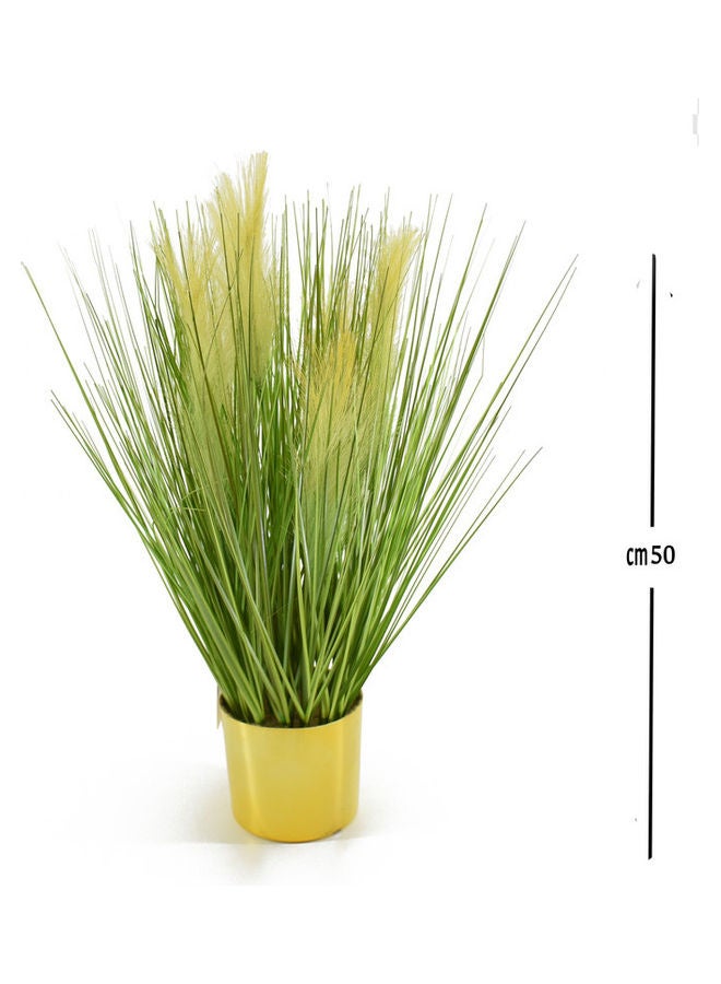 DRAMA HOME Artificial Grass With Pot Green/Golden 50 x 12cm  - Image 4