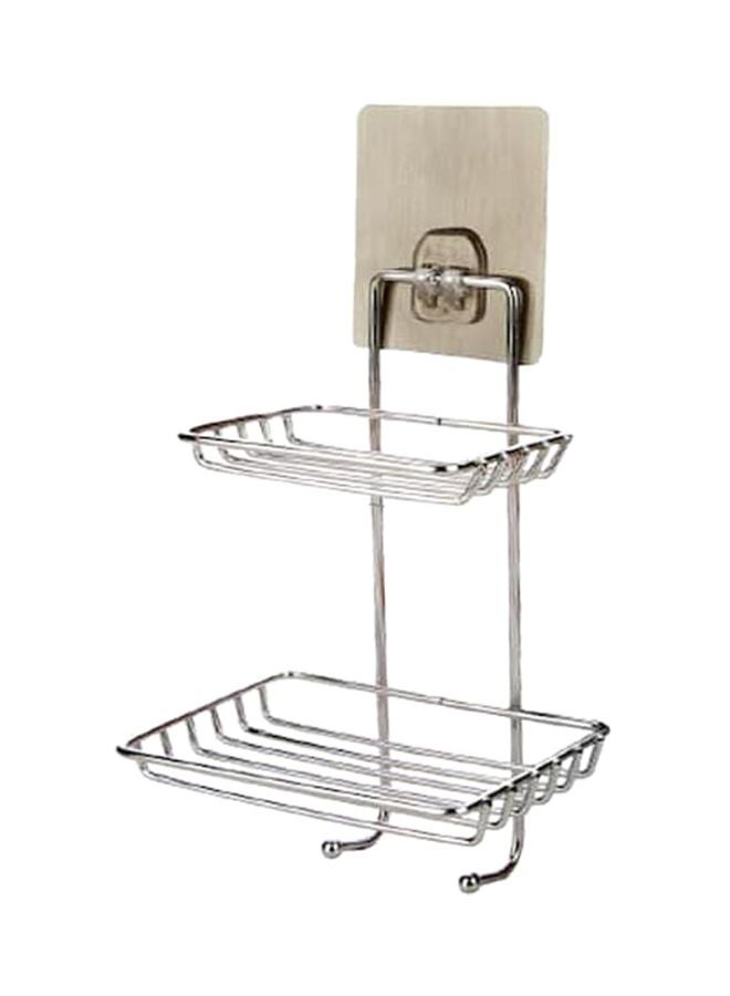 Beauenty 2-Tier Storage Rack Silver Upper Tire(7.8x11), Lower Rack(14.2x10)cm - Image 1