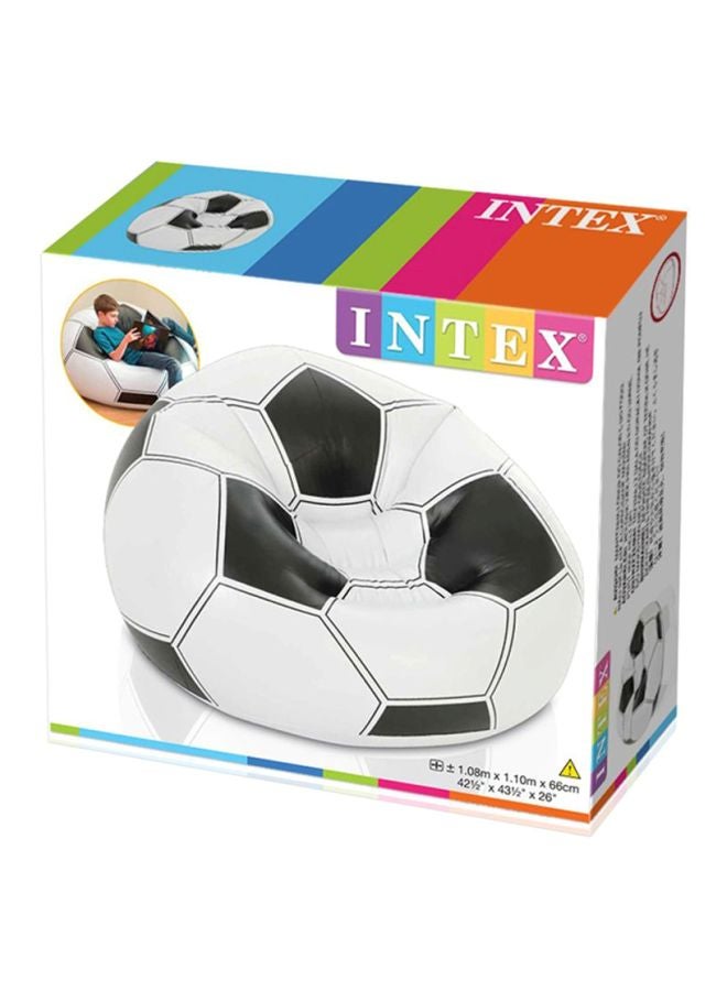INTEX Sports Fan Beanless Bag White/Black 108x110x66cm  - Image 2