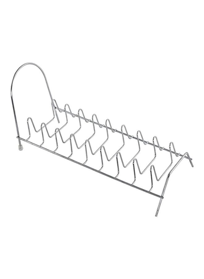 DELCASA 8-Column Plate Rack Silver 12cm - Image 1