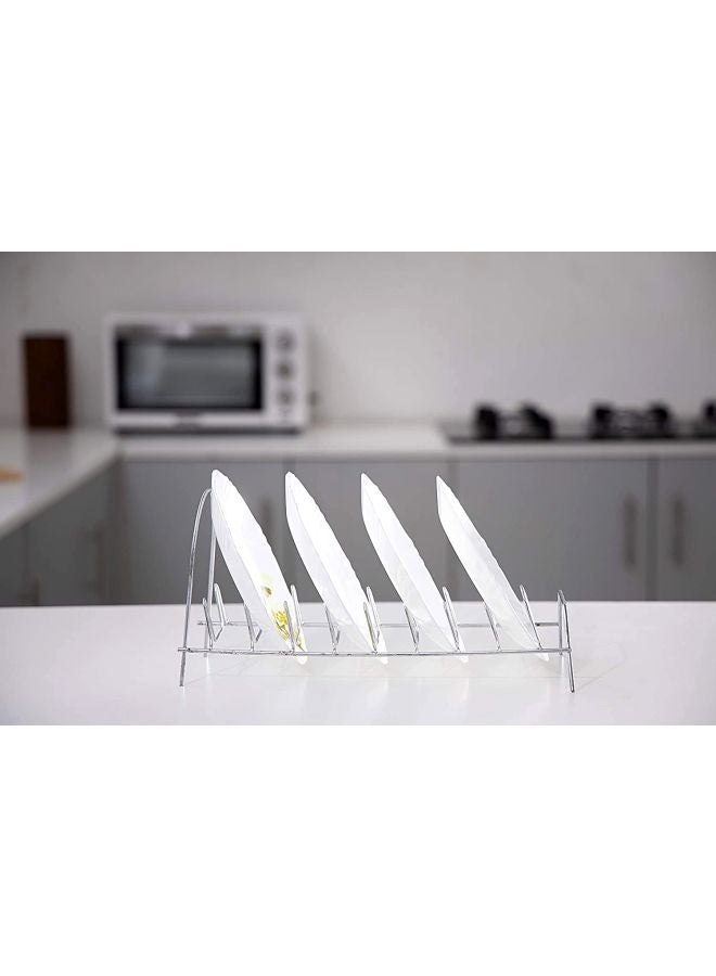 DELCASA 8-Column Plate Rack Silver 12cm - Image 3