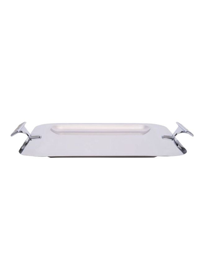 ريجنت صينية تقديم الطعام أورينت اس اس بتصميم مربع الشكل وحجم قياسي فضي 46x34سم  - Image 1