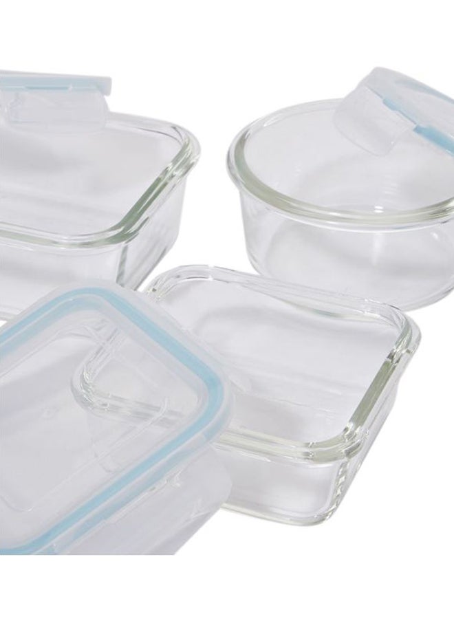 TALIONA Boro Pro 5-Piece Food Storage Container Set with Lid Blue/Clear 13.6x32cm - Image 5