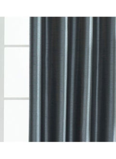 Lushh 2 Piece Thermal Coating Curtain With Hemming Strip Dark Grey  - Image 2