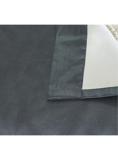 Lushh 2 Piece Thermal Coating Curtain With Hemming Strip Dark Grey  - Image 3