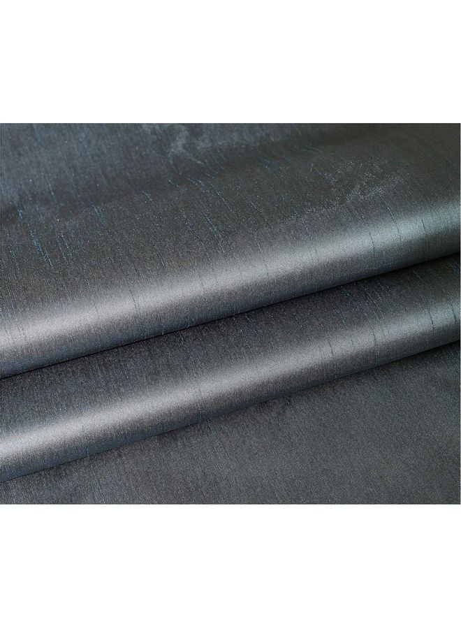 Lushh 2 Piece Thermal Coating Curtain With Hemming Strip Dark Grey - Image 5
