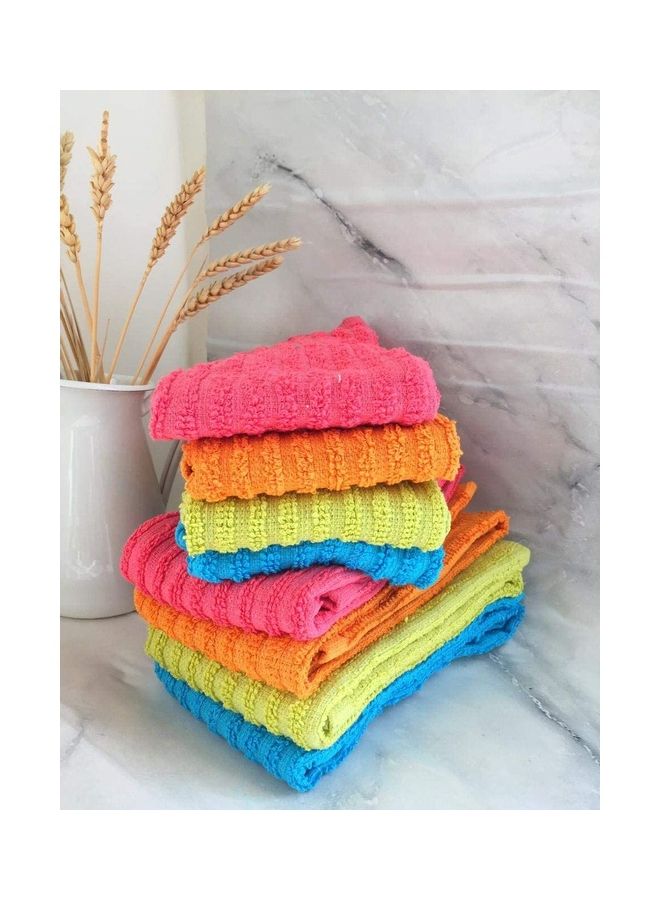 Lushh - 8 Piece Absorbent Terry Kitchen Towel Multicolour 40x60cm - Image 1