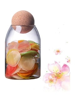 Lushh Food Storage Jar With Round Ball Cork Lid Clear 750ml  - Image 4