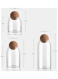 Lushh Food Storage Jar With Round Ball Cork Lid Clear 750ml  - Image 5