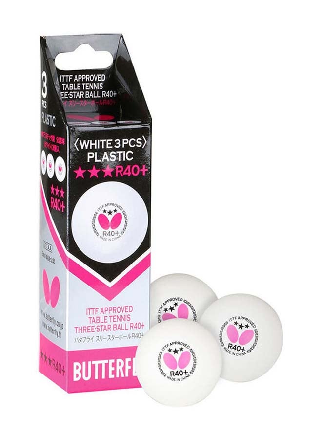 BUTTERFLY - 3-Piece Table Tennis Ball 4x4x4cm - Image 1