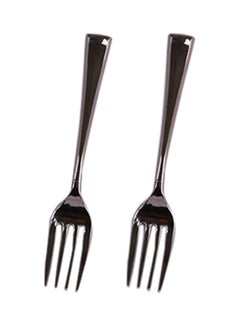 Hotpack 50-Piece Mini Fork Set Black 
