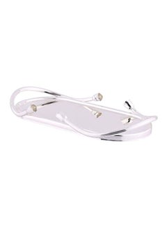 Alsaif Iron Steel Serving Tray Silver Medium 40.1x21.35cm 