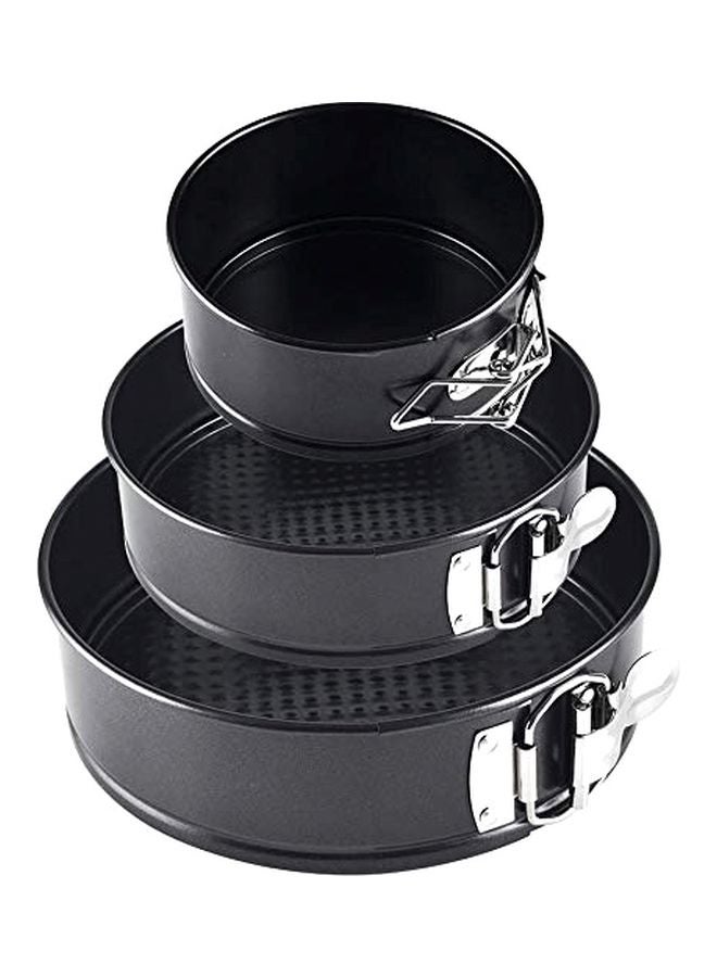 3-Piece Spring Form Set Black 24X26X28cm