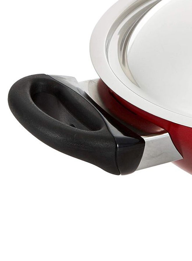 Prestige Classic. Flat Bottom Kadai Red 28cm  - Image 4