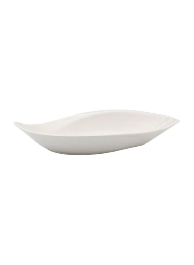 Verona Leaf Bowl White 40cm  - Image 1