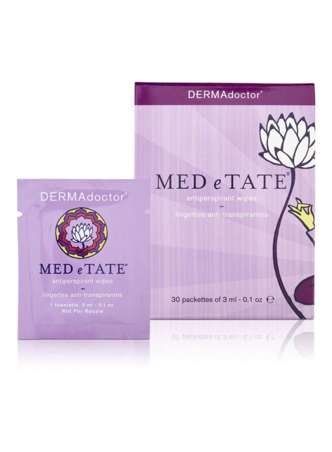 DERMAdoctor Med E Tate Antiperspirant Wipes - 30 Count 30x3ml - Image 2