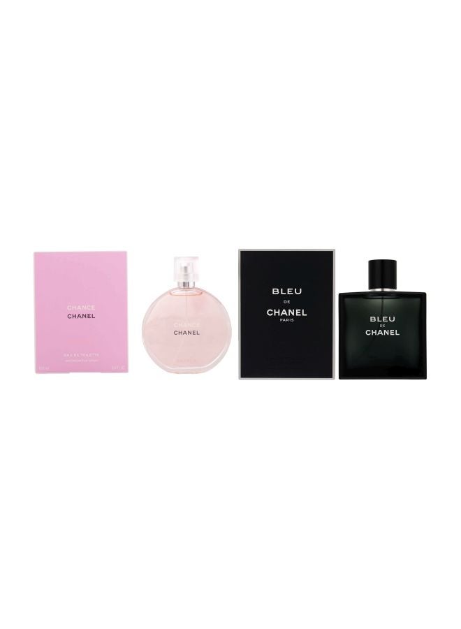 CHANEL - Chanel Gift Set Bleu De EDT 100 Ml ,Chance Eau Vive EDT 100ml - Image 1