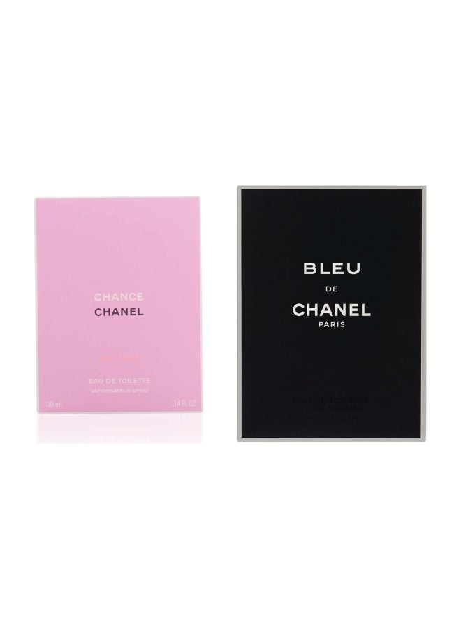 CHANEL - Chanel Gift Set Bleu De EDT 100 Ml ,Chance Eau Vive EDT 100ml - Image 1