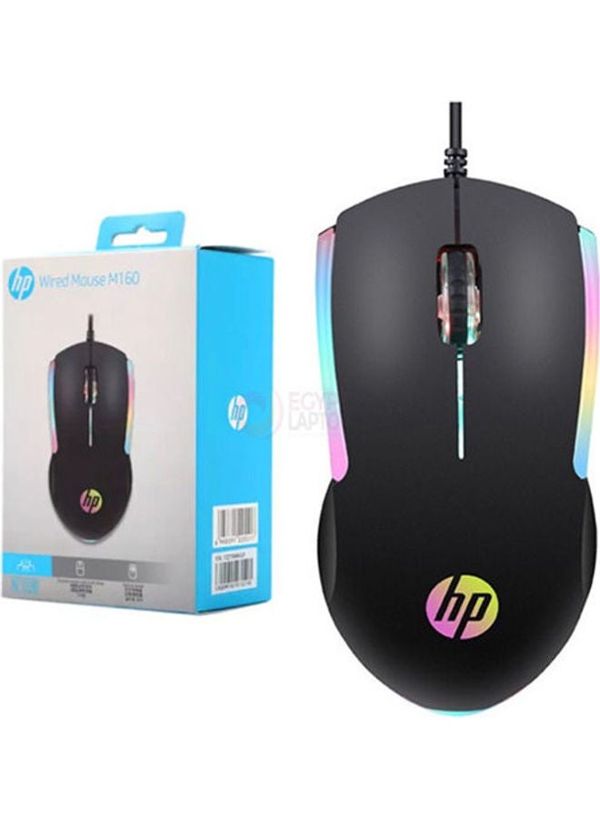 HP - M160 Hp Wired Optical Computer Mouse Black - Image 1