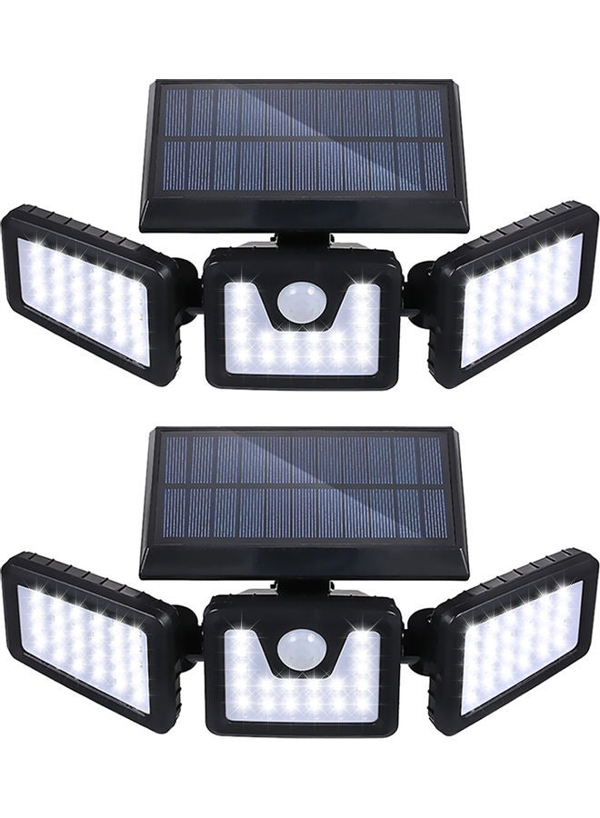 2-Piece Tri-Head Solar Powered Wall Light White - v1614272151/N44755484A_1