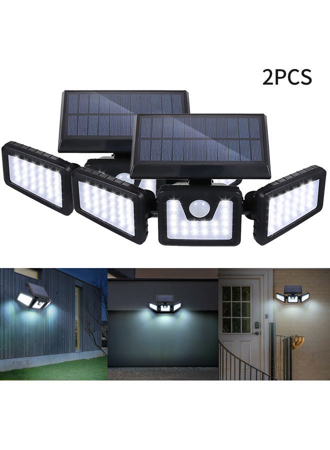 2-Piece Tri-Head Solar Powered Wall Light White - v1614272151/N44755484A_2