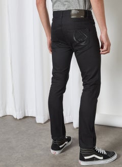 FINGERCROXX Basic Embroidered Pocket Jeans Black  - Image 2