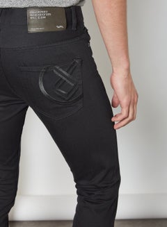 FINGERCROXX Basic Embroidered Pocket Jeans Black  - Image 4