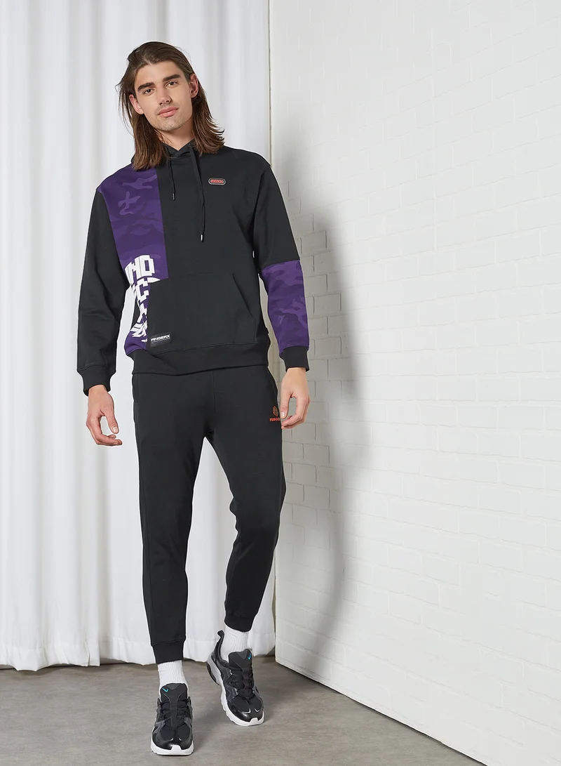 FINGERCROXX Colorblock Hoodie Black