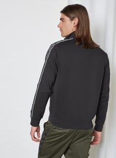 izzue Printed Tape Sweat Jacket Black  - Image 2