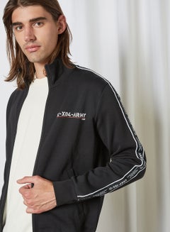 izzue Printed Tape Sweat Jacket Black  - Image 4