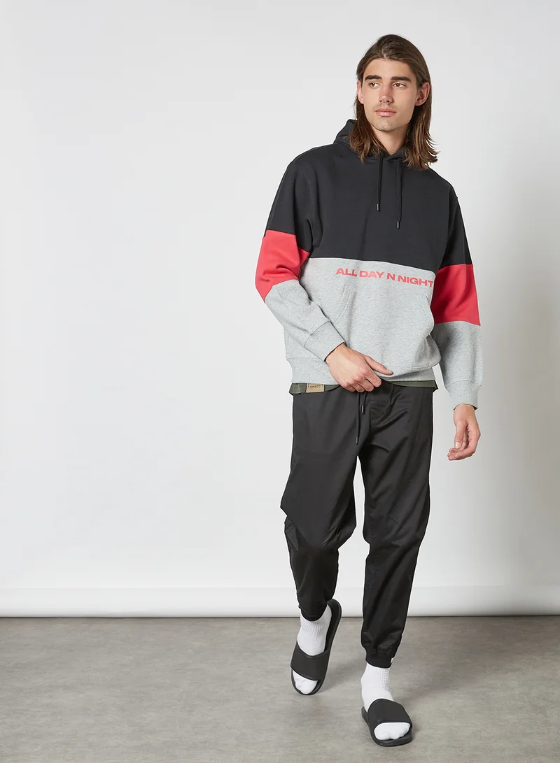 FINGERCROXX Colorblock Hoodie Black