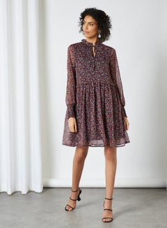 Y.A.S Floral Mini Dress Sky Captain  - Image 3