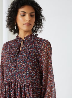 Y.A.S Floral Mini Dress Sky Captain  - Image 4