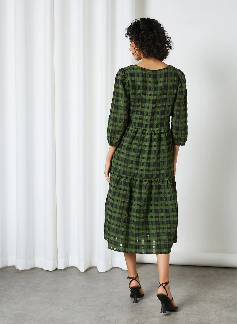 Y.A.S Long Sleeve Oversized Cardigan Mallard Green