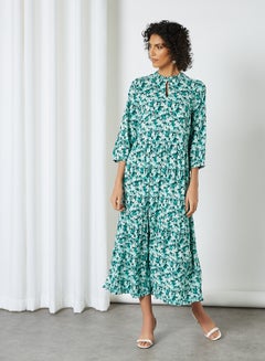 Y.A.S Tiered Floral Dress Black  - Image 1
