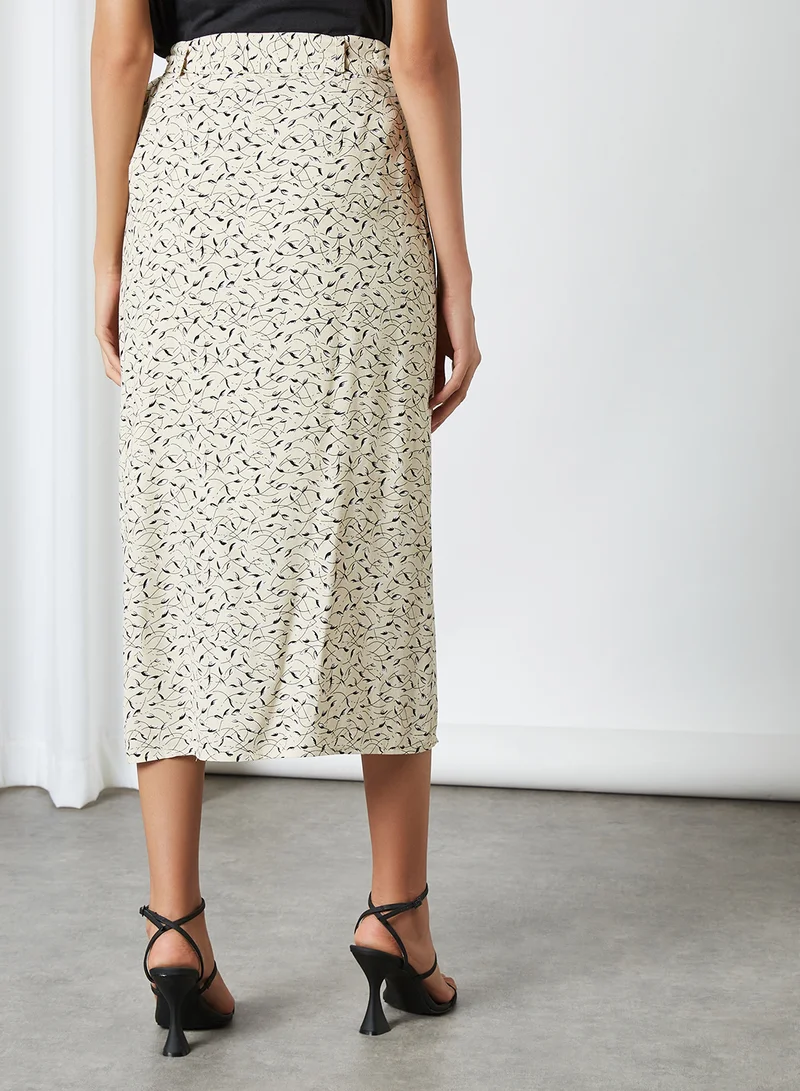 SELECTED FEMME Floral Print Wrap Skirt