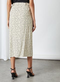 SELECTED FEMME Floral Print Wrap Skirt Sand  - Image 2