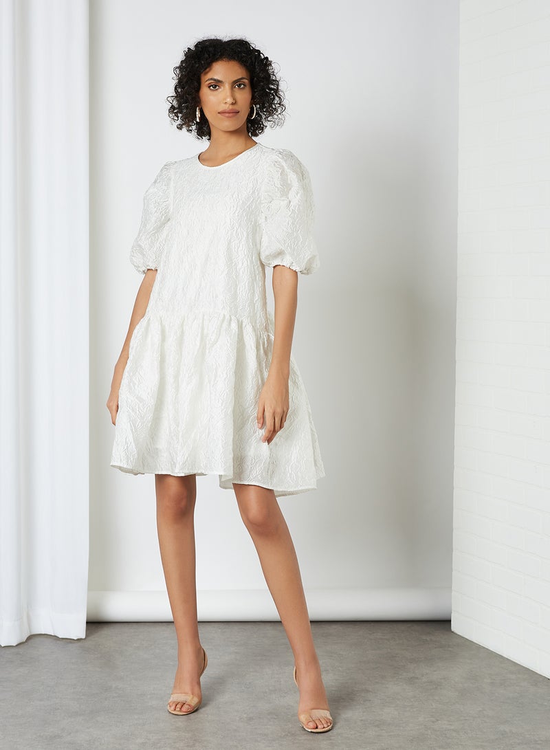 SELECTED FEMME - Wrinkle Effect Dress White - Image 1